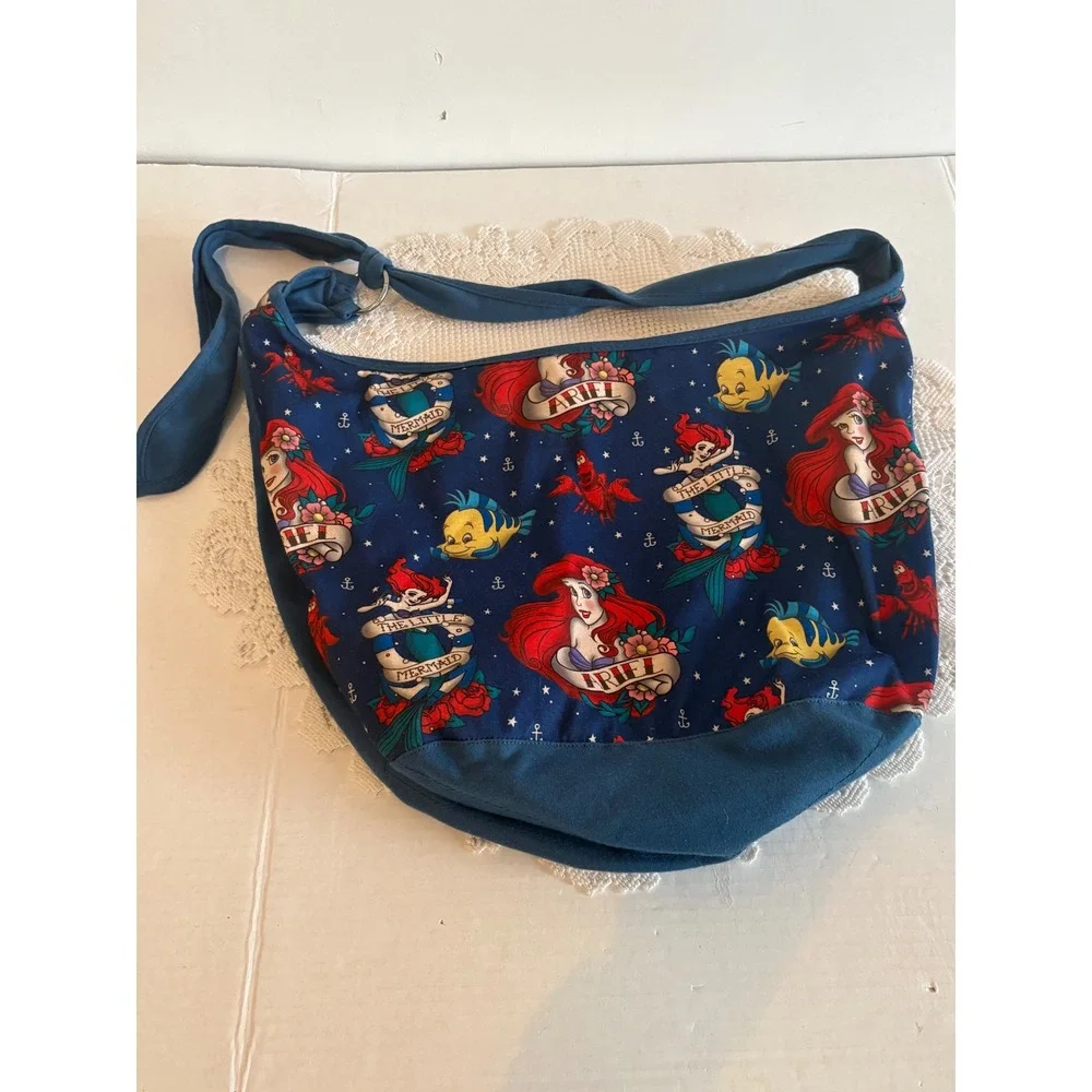 Disney The Little Mermaid loungefly Ariel Tattoo Hobo Crossbody Bag Blue Slouchy